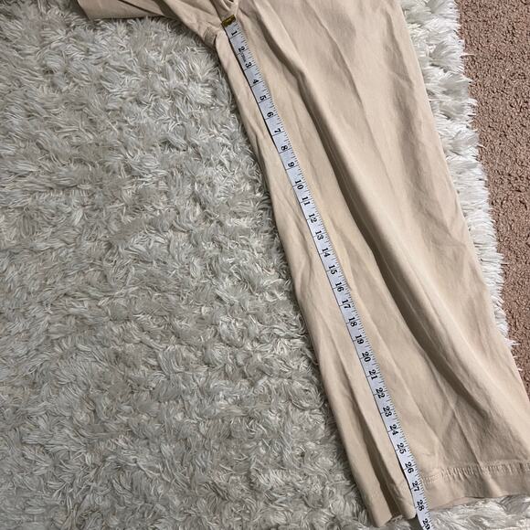 Pact 100% Cotton Neutral Tan Elastic Waist Pants Size XS - Picture 10 of 10